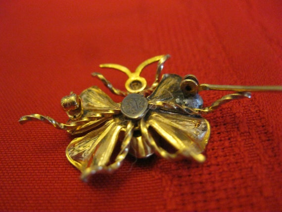 Butterfly pin with matching earrings - image 2