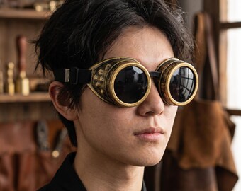 Okrągłe gogle steampunkowe, okulary przeciwsłoneczne retro cosplay, zabytkowe gogle motocyklowe, okulary na festiwal rave, okulary do kostiumu gotyckiego