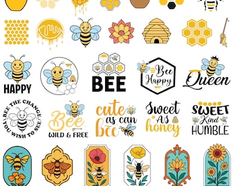 Bundle SVG abeille, Svg ruche, abeille Png, Svg en nid d'abeille, Clipart abeille, Reine des abeilles Svg, Svg abeille, bourdon, Clipart motif nid d'abeille.