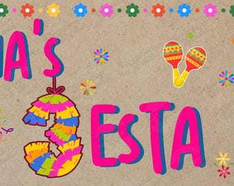 Banner de cumpleaños con temática de fiesta personalizable, Canva, diseño editable, archivo para descargar.