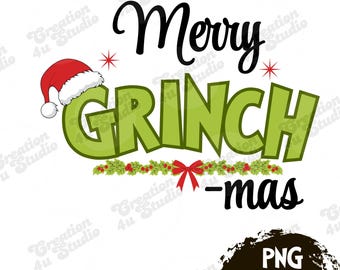 Archivo PNG de Feliz Grinchmas, Letrero de Puerta Navideño (Descarga Digital)