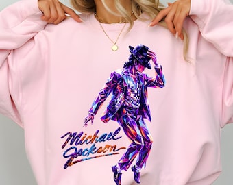 Michael Jackson PNG File, King of Pop Sublimation Design, Retro Music Digital Download, Instant PNG for Shirts & Crafts.