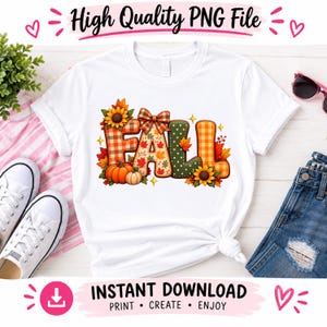 Fall Patchwork Letters PNG | Autumn Alphabet Letter Clipart | Rustic Fall Monogram Design | Sublimation Digital Download