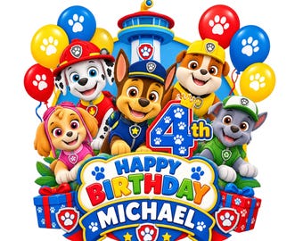 Puppy Birthday PNG, Cute Dog Birthday Design, Puppy Party PNG, Dog Birthday Shirt Design, Puppy Sublimation PNG, Digital Download