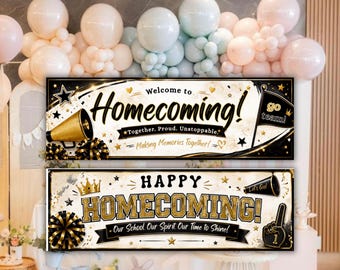 Homecoming Banner Template, Editable Homecoming Party Sign, School Dance Banner, Homecoming Celebration Decor,