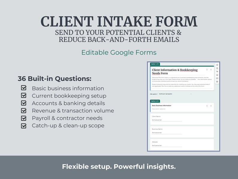 Bookkeeping & Accounting Client Onboarding Toolkit | Intake Form ...