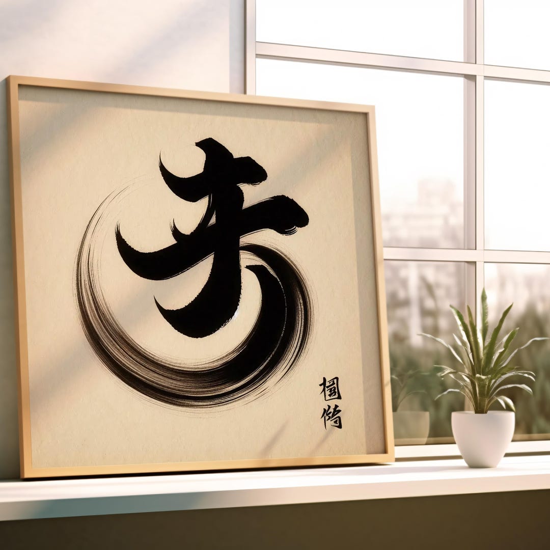 Japanese Sumi Ink Calligraphy Kanji “心” (kokoro – Heart, Mind, Soul ...