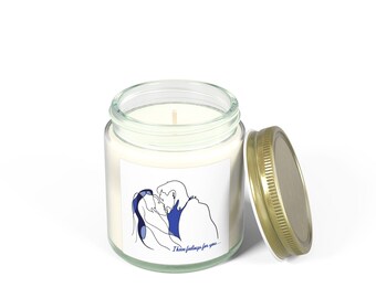 Chenford kissing Line art hand drawn wax Candle jar