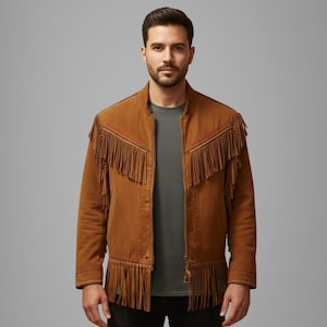 90s Fringe Suede Jacket - Etsy