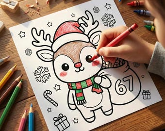 Páginas para colorir de Natal 6 7, Meme Seis Sete, 34 páginas
