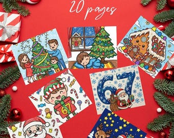 Páginas para colorir de Natal 6 7, Meme Seis Sete