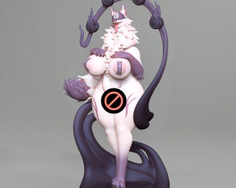 Haumi 3D Bemalte Figur von GeneralButa | Dämon Wolf Mädchen Sammler Statue | Fankunst
