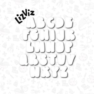 Alphabet Cookie Cutter. Bubble Letters. Individual Letters.