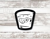 Whiskey Glass Cookie Cutter.