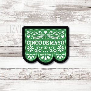 Cinco De Mayo Cookie Cutter. Papel Picado.