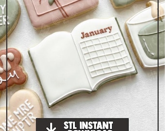 open book cookie cutter STL instant download