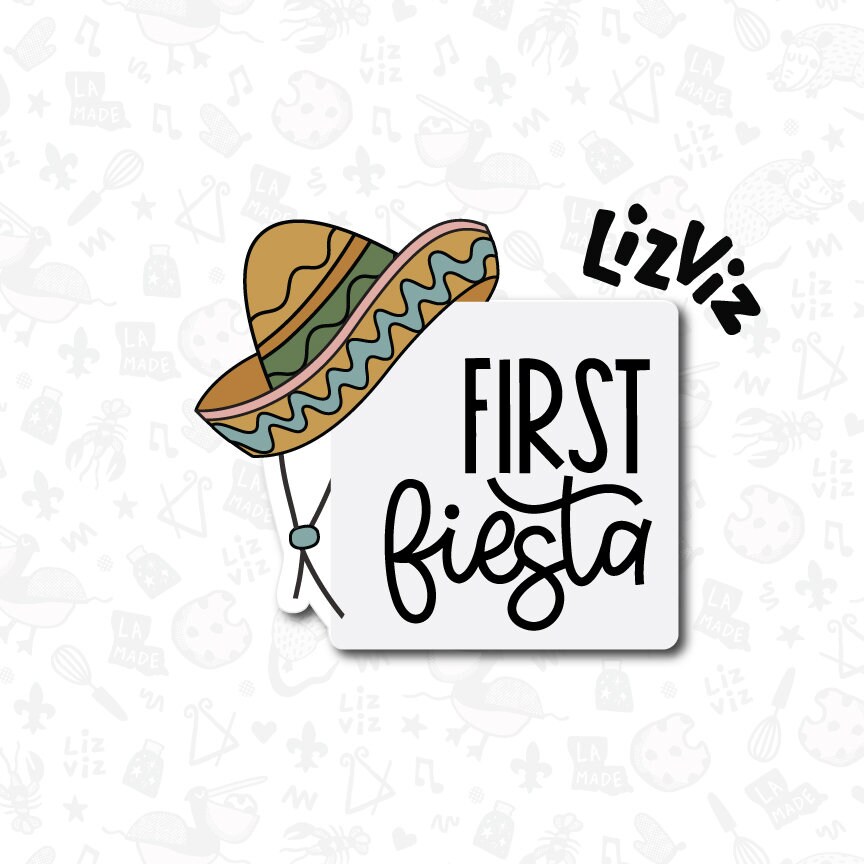 first fiesta number 1 cookie cutter with sombrero hat – LizViz
