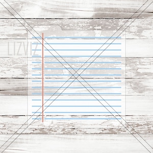 line notebook paper stencil