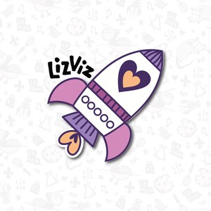 spaceship rocket cookie cutter with stencil or embosser option PNG download available