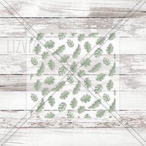Jungle Leaf Cookie Stencil: Tropical Scatter Pattern