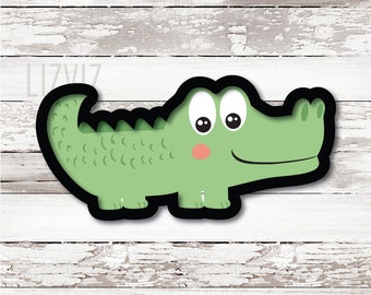 Alligator Cookie Cutter: 3D Printed PLA