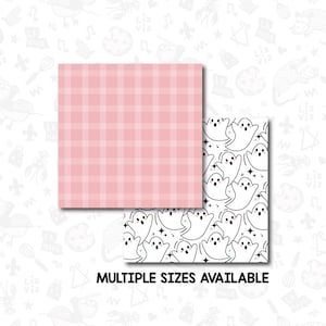 cute ghost halloween PRINTED reversible box backer. physical item will be shipped- set of 25
