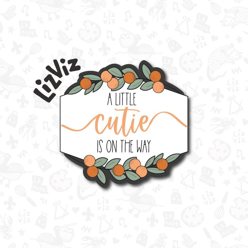 plaque with branches cutie cookie cutter fruit cookie cutter tangerine cookie cutter