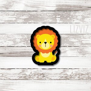 Lion Cookie Cutter: Safari Animal, 3D Printed