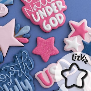 Star Cookie Cutter: Rounded Edge, Fourth of July