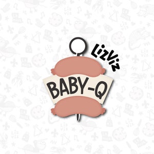 Sausage Plaque Cookie Cutter: BBQ Weenie Design
