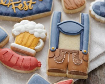 Oktoberfest lederhosen cookie cutter: taller option