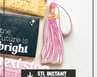 Tagliabiscotti a forma di nappa di laurea in formato STL, download immediato.