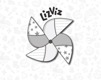 Pinwheel Cookie Cutter. Fourth of July.