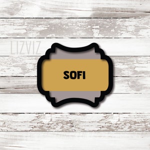 plaque cookie cutter sofi