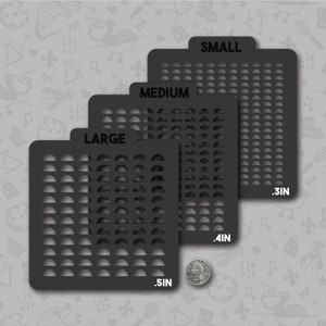 half circle sprinkle stencil multiple size options