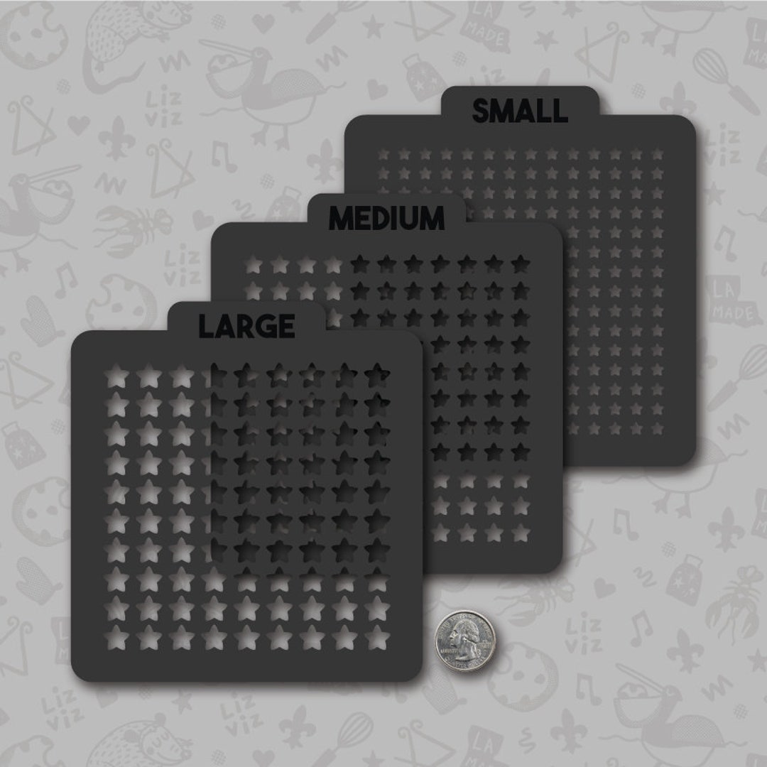 Star Sprinkle Stencil Multiple Size Options - Etsy