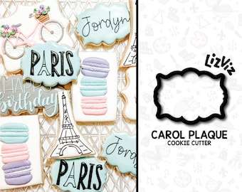 plaque cookie cutter carol