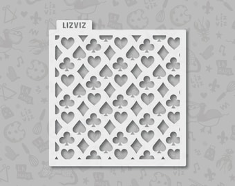 playing card suit marks cookie stencil
