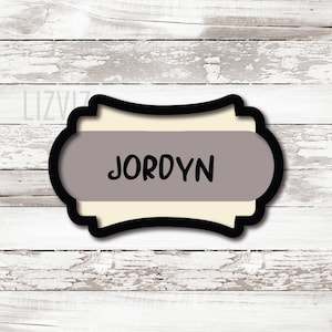 plaque cookie cutter jordyn