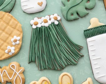 Hula Skirt Cookie Cutter: Luau Party, Fondant Cutter