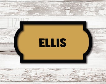 Plaque Cookie Cutter Ellis
