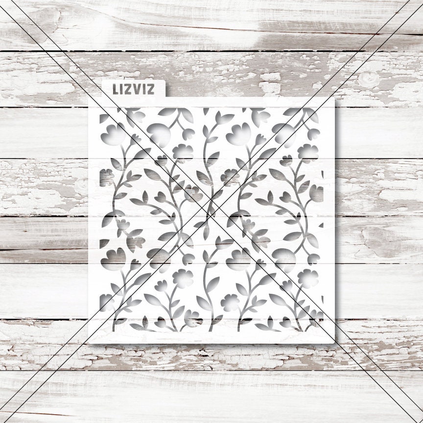Floral Cookie Stencil