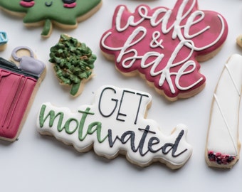 Marijuana Cookie Cutter: 'Get Motavated' Design