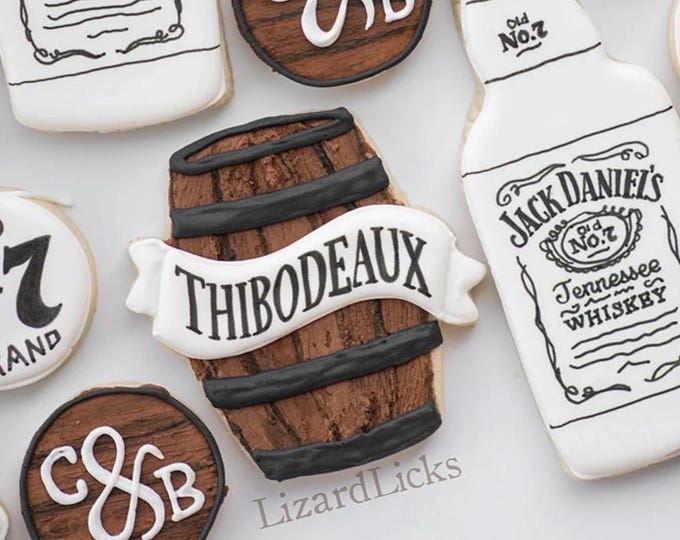 Whiskey Barrel with Banner Cookie Cutter. Wine Barrel.