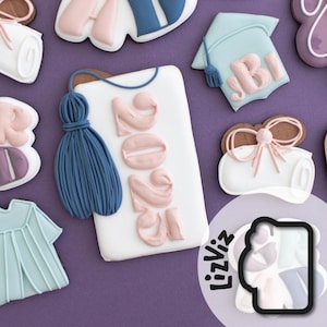 Tassel Plaque Cookie Cutter: Graduation Cap Design