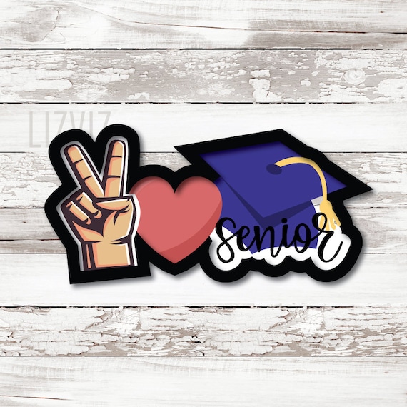 Graduation Cap Cookie Cutter: Peace Love Grad