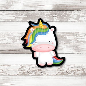Cortador de galletas de unicornio. Galleta de unicornio de cuerpo entero. Cortador de galletas de unicornio de pie.