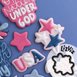 Fourth of July cookie cutter. Star Cluster Cookie Cutter. 2022 design.