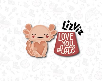 Axolotl Cookie Cutter Set: Valentines Day Baking