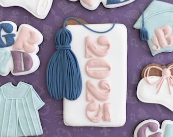 Tassel Plaque Cookie Cutter: Graduation Cap Design